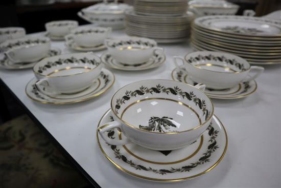 A Royal Worcester Bernina pattern part dinner service (58 pieces)